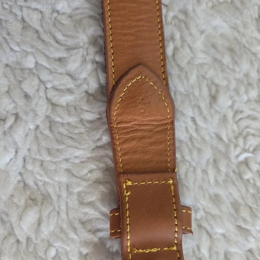 Brewster Belt Co. Belt Texas Custom Needlepoint Leather Men's 46